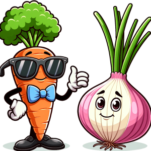 Cool carrot and shy onion - mintly.sk